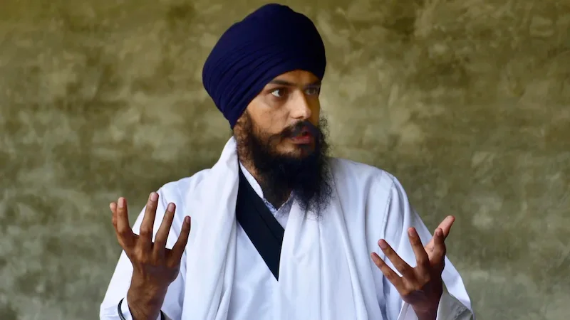 Indian authorities apprehend suspected Sikh separatist leader after extensive search.