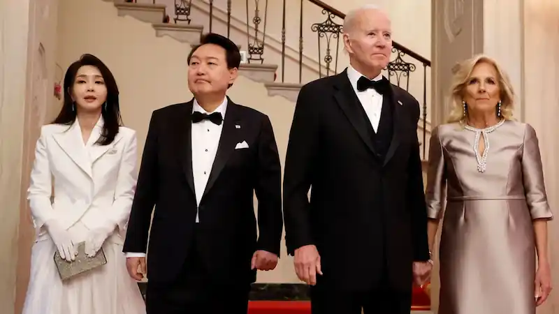 Bidens' State Dinner Adds Glamour to Visit by South Korean President