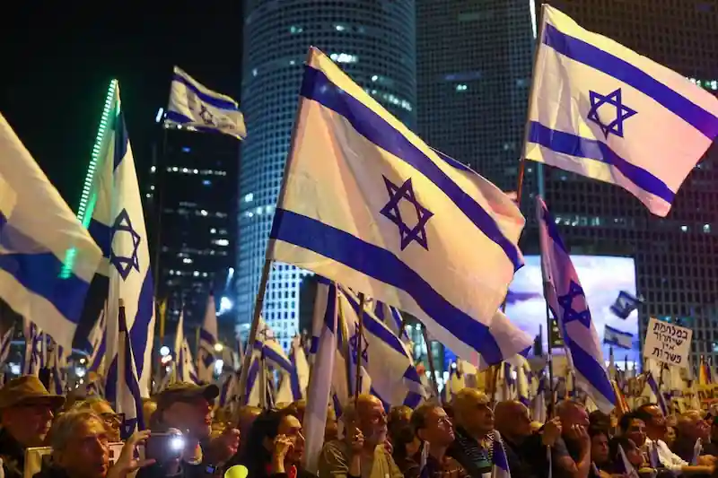Tens of thousands gather for demonstrations against proposed Israeli judiciary reform.