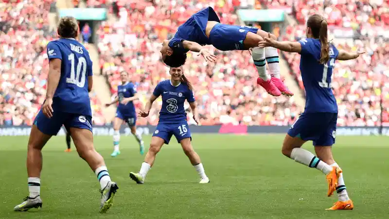 Chelsea claim Women's FA Cup title with a 1-0 triumph against Manchester United, making history.