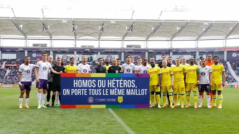 French football team sidelines players who refuse to join anti-homophobia campaign.