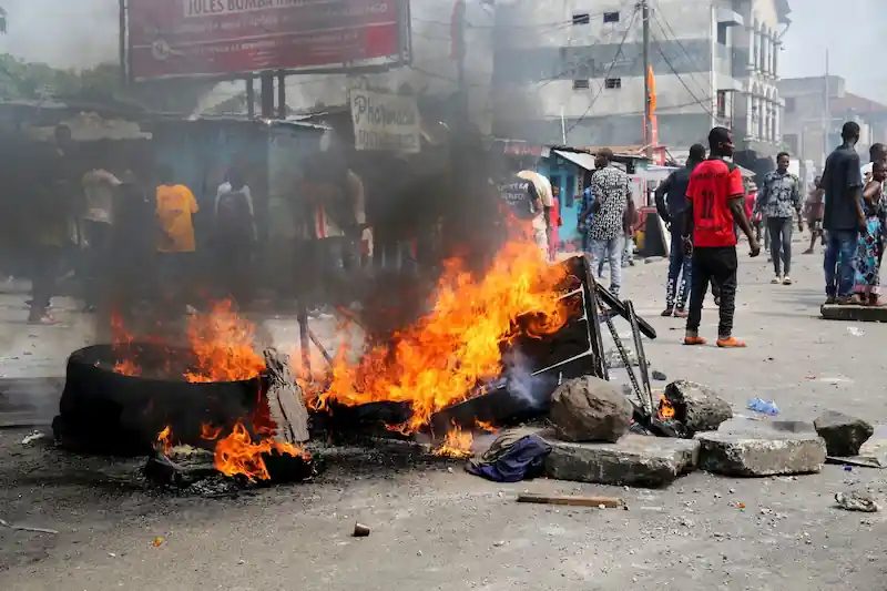 Security forces in Congo disperse anti-government protesters using tear gas.