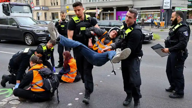 Germany's law enforcement carries out countrywide searches targeting environmental activists.