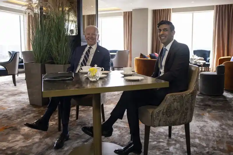 รายการวาระสำคัญสำหรับ Sunak ของสหราชอาณาจักรระหว่างการประชุมกับ Biden ในวอชิงตั