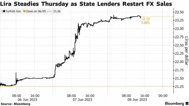 Türkiye'nin kamu bankaları, önemli bir düşüşün ardından lirayı savunmak için adım attı. 