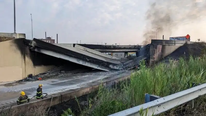 Officials estimate that the repair of the section of the I-95 highway in Philadelphia that collapsed due to a tanker truck fire could take several months.