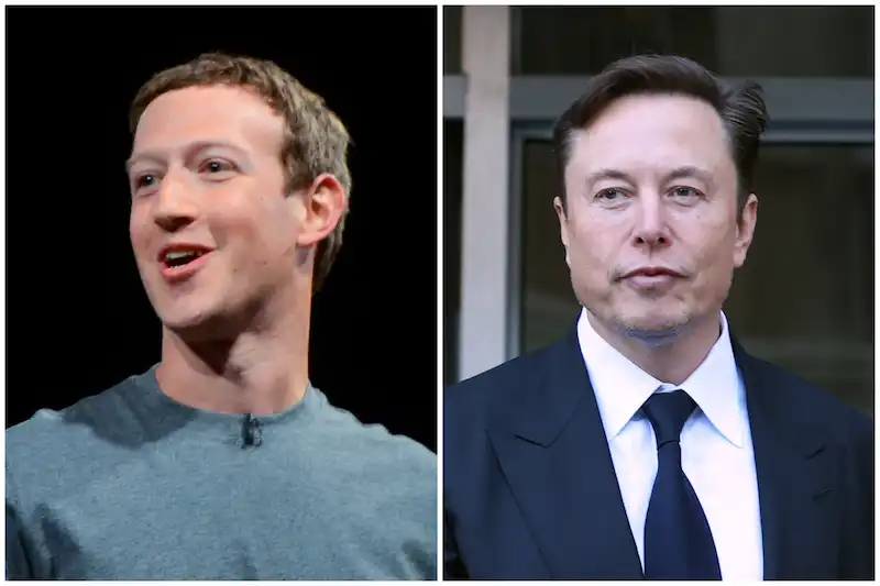Elon Musk proposes a 'Cage Match' to Mark Zuckerberg on Twitter.