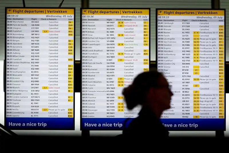 Hollandalı Yetkililer, Şiddetli Fırtına Kuzey Hollanda'yı Vurdukça Uçuş ve Tren Hizmetlerini Askıya Aldı