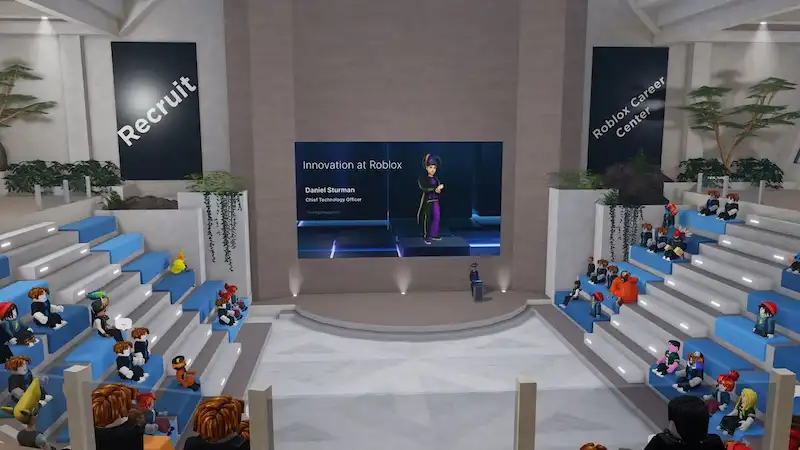 Roblox lanza un innovador centro de reclutamiento virtual con Avatar-CEO como entrenador. 