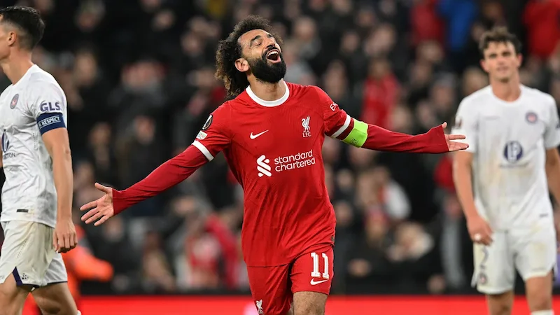 صلاح يحطم رقما قياسيا استمر 17 عاما في فوز ليفربول على تولوز في الدوري الأوروبي