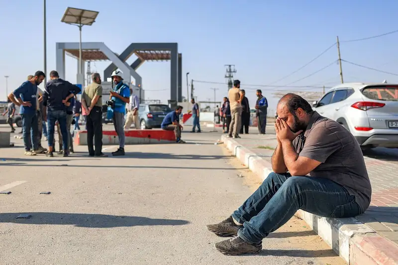 Foreigners in Gaza stranded due to a two-day blockage on evacuation, UN reveals.