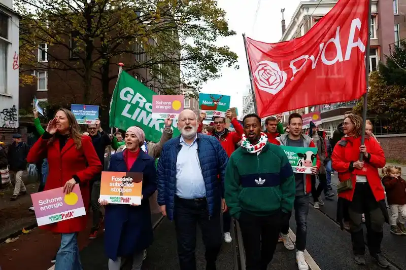 Amsterdam rallies for climate action ahead of Dutch election