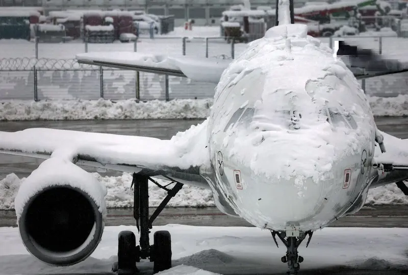 Cold snap causes travel disruptions in Europe as snow and ice keep planes grounded