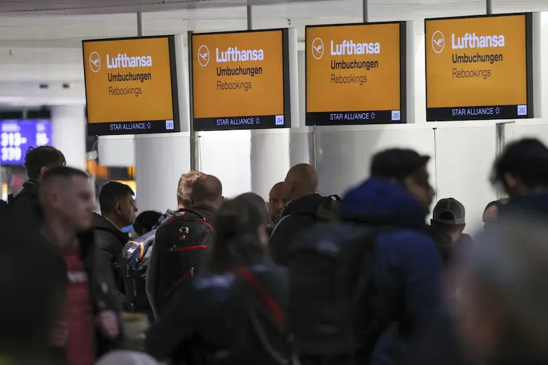 Sciopero del personale di terra Lufthansa che causerà disagi ai viaggi in Germania