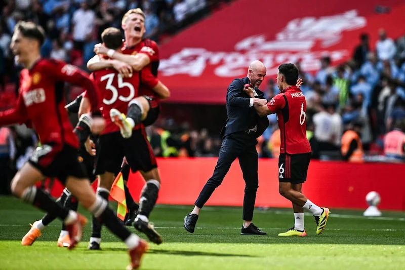 Triunfo da FA Cup para o Man United após notável vitória por 2 a 1 sobre o Man City na final