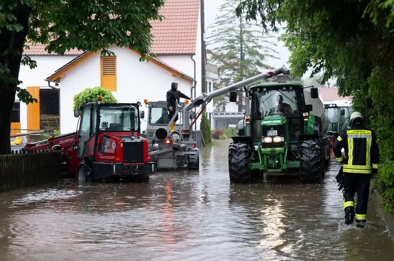Poważna powódź zakłóca transport i komunikację w południowych Niemczech i Szwajcarii