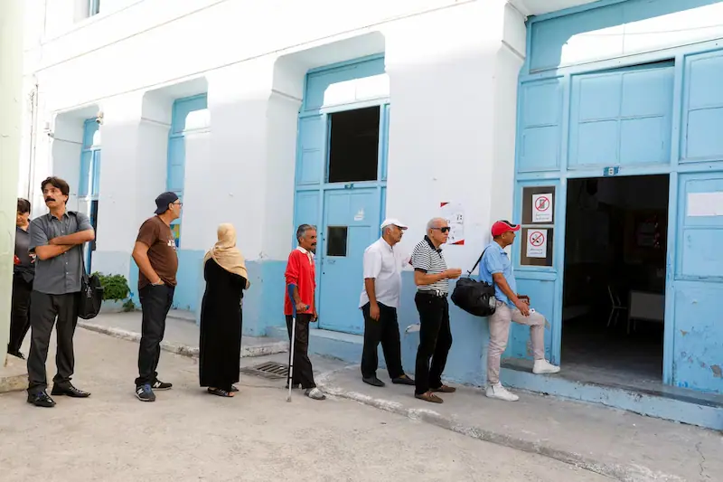 Tunisians cast ballots in election as President Saied's top opponent sits behind bars