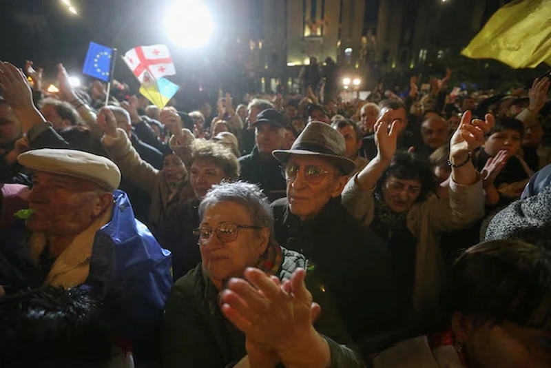 Georgian Opposition Parties Call for Protests Amid Allegations of Election Fraud