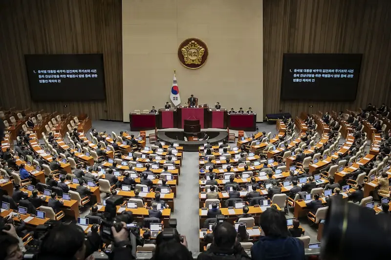 Political Turmoil in South Korea as President Yoon Survives Impeachment Attempt