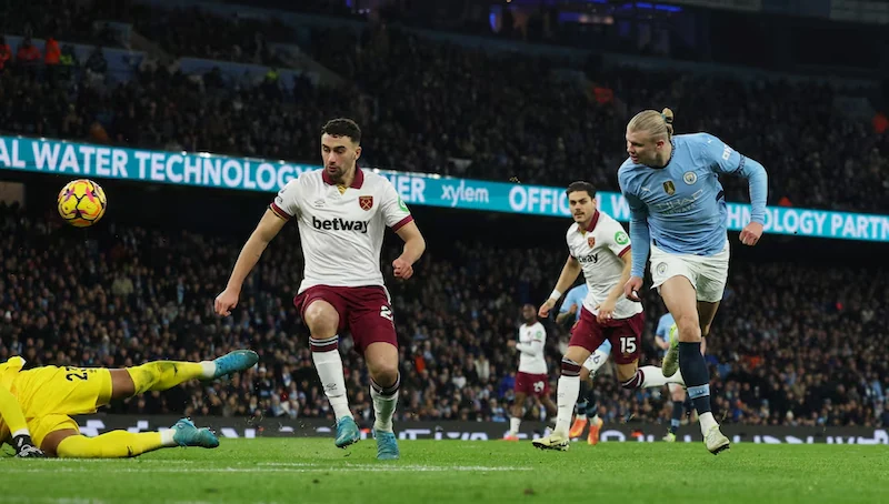 Haaland's brace powers Man City to commanding 4-1 victory over West Ham