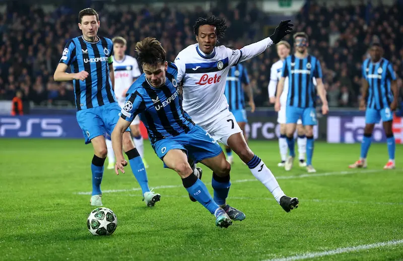 Das späte Elfmeter -Drama sieht den Club Brugge Edge Atalanta in der Champions League Playoffs